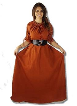 Mittelalter Marktkleid - Kurzarmkleid Josefine (XL, rost) von Leonardo Carbone