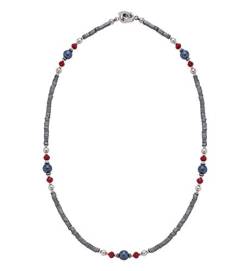 JEWELS BY LEONARDO DARLIN'S Damen-Halskette Generoso, Edelstahl mit 4 verschiedenen Perlen und Mini-Clip, CLIP & MIX System, Länge 420 mm, 016685 von Leonardo Jewels
