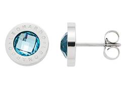 JEWELS BY LEONARDO Damen Ohrstecker hellblau Matrix Edelstahl/silberfarben Glas Schliff Facette 015785 von Leonardo Jewels