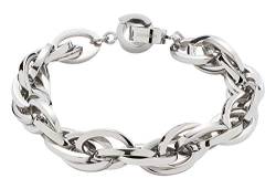 Jewels by Leonardo Damen Armband Plait Darlin's Edelstahl/silberfarben 20,5 cm Darlin's Clip groß 013954 von Leonardo Jewels