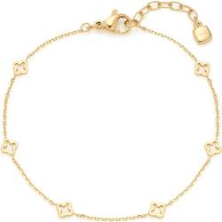 Leonardo Jewels Armband Ciao Janna, feines Edelstahl Spiegel-Ankerkettchen mit Kleeblatt-Ornamenten, gold, 17,5-19,5 cm, Schmuck Geschenk, 023941 von Leonardo Jewels