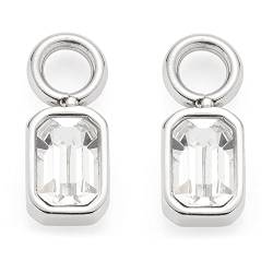 Leonardo Jewels Beauty's Anhänger für Damen Ohrringe 2er Set, Tildi, Edelstahl mit rechteckigem Glas-Kristall, Silber, 022909 von Leonardo Jewels