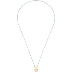 Leonardo Jewels Halskette Clip&Mix Pippa, zarte Kette aus Edelstahl, natürliche Amazonit-Perlen, zum Anhängen von Charms, 70 cm Länge, Geschenk Damen, 023748 von Leonardo Jewels