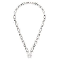 Leonardo Jewels Moni Halskette, Kette aus Edelstahl mit Clip&Mix Verschluss, silber, Statement-Kette, 43 cm, Ankerkette Damen Schmuck, 023067 von Leonardo Jewels