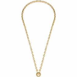 Leonardo Jewels Romea Clip&Mix Damen Halskette aus Edelstahl IP Gold mit Ring für Charms Anhänger, Länge 50 cm verlängerbar, Schmuck Geschenk 023273 von Leonardo Jewels