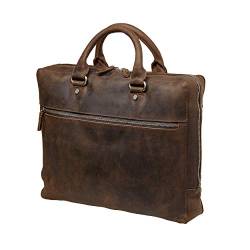 Leonhard Heyden Salisbury Kurzgrifftasche mit Laptopfach 38 cm Braun von Leonhard Heyden