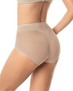 Leonisa Damen Shapewear Slip- Bauchweg Unterhose/Miederhose - Frauen Unterwäsche-Beige-XXL von Leonisa