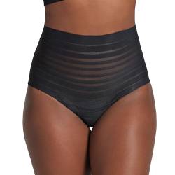 Leonisa Damen String Tanga Unterhose - Shapewear Miederhose mit Bauchweg Effekt-Schwarz-L von Leonisa