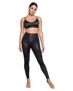 Leonisa Leggings mit Bauchshaping Effekt und Ledereffekt-Finish von Leonisa