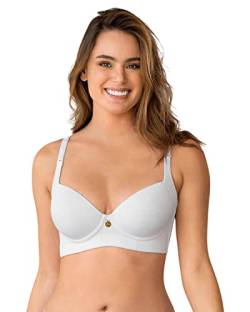 Leonisa Seamless Essentials Bra: Vollschalen BH mit Bügel und breitem Rücken-Weiß-85B von Leonisa