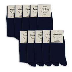 Leoodo 10 Paar Socken Herren Damen Tüv geprüfte gekämmte Baumwolle, für Business mit Komfortbund, Frentree BSK1901, Socken Farbe 2019:Dunkelblau (10er Pack), Socken Größe:39-42 von Leoodo