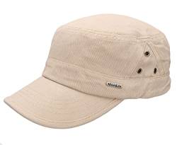 Leoodo Herren Damen Military Army Stil Cap aus Baumwolle verstellbare Sonnen Kappe für Wandern und Sport, Mütze Farbe 2020:Beige von Leoodo