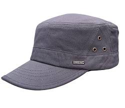 Leoodo Herren Damen Military Army Stil Cap aus Baumwolle verstellbare Sonnen Kappe für Wandern und Sport, Mütze Farbe 2020:Grau von Leoodo