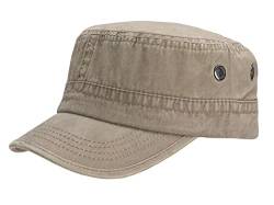 Leoodo Herren Damen Military Army Stil Cap aus Baumwolle verstellbare Sonnen Kappe für Wandern und Sport, Mütze Farbe 2020:Khaki von Leoodo