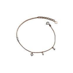 LerijN Armreif Silber,Damen-Armbänder Aus Silber, S925-Silber, Glitzernde Diamant-Zirkonia-Herz-Charm-Armbänder, Verstellbares Kettenarmband Mit Karabinerverschluss, Schmuck, Geschenke für Frauen von LerijN