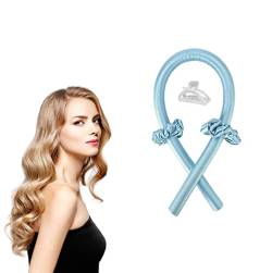 Heatless Curls Band, Heatless Curling Ribbon Frauen Heatless Hair Curler, Hair Rollers für Mädchen und Frauen DIY Styling[ Blau ] von Lerkely