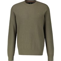LERROS Pullover, Baumwolle, Rippbündchen, für Herren, grün, XL von Lerros