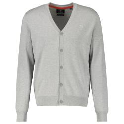 Lerros Herren Strickjacke platinum grey melange S von Lerros