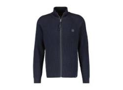 Strickjacke LERROS "LERROS im Fishermanstyle" Gr. S, blau (classic navy) Herren Strickjacken von Lerros