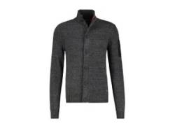 Strickjacke LERROS "LERROS in lebendiger Optik" Gr. L, schwarz (black) Herren Strickjacken von Lerros