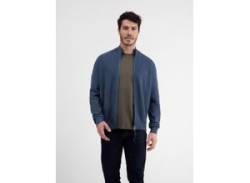 Strickjacke LERROS "LERROS mit Stehkragen" Gr. M, blau (storm blue) Herren Strickjacken von Lerros