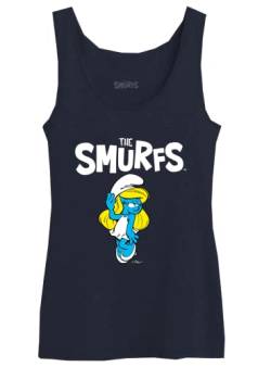 Les Schtroumpfs Damen Wosmurftk002 Tanktop, Marineblau, Large von Les Schtroumpfs