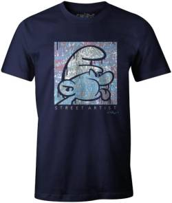 Les Schtroumpfs Herren Mesmurfts004 T-Shirt, Marineblau, S von Les Schtroumpfs
