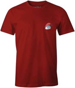 Les Schtroumpfs Herren Mesmurfts008 T-Shirt, rot, XS von Les Schtroumpfs