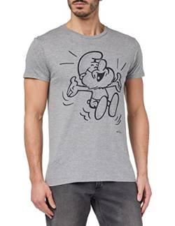 Les Schtroumpfs Herren Mesmurfts009 T-Shirt, Grau meliert, M von Les Schtroumpfs