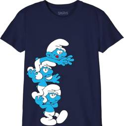 Les Schtroumpfs Jungen Bosmurfts015 T-Shirt, Marineblau, 6 Jahre von Les Schtroumpfs