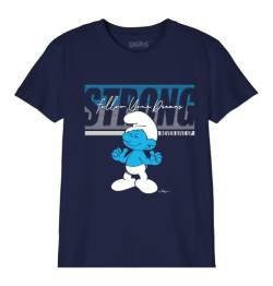 Les Schtroumpfs Jungen Bosmurfts017 T-Shirt, Marineblau, 14 Jahre von Les Schtroumpfs