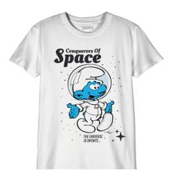 Les Schtroumpfs Jungen Bosmurfts019 T-Shirt, weiß, 8 Jahre von Les Schtroumpfs