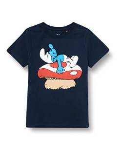 Les Schtroumpfs Jungen Bosmurfts029 T-Shirt, Marineblau, 8 Jahre von Les Schtroumpfs