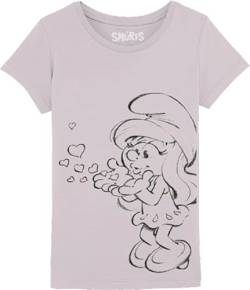 Les Schtroumpfs Mädchen Gismurfts003 T-Shirt, Rosa, 12 Jahre von Les Schtroumpfs