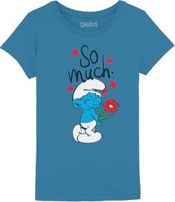 Les Schtroumpfs Mädchen Gismurfts006 T-Shirt, Aqua, 12 Jahre von Les Schtroumpfs