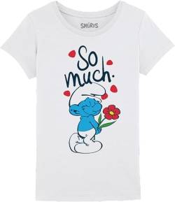 Les Schtroumpfs Mädchen Gismurfts006 T-Shirt, weiß, 12 Jahre von Les Schtroumpfs