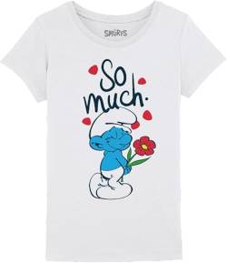 Les Schtroumpfs Mädchen Gismurfts006 T-Shirt, weiß, 6 Jahre von Les Schtroumpfs