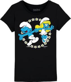 Les Schtroumpfs Mädchen Gismurfts009 T-Shirt, Schwarz, 10 Jahre von Les Schtroumpfs