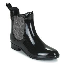 Les Tropeziennes Damen RAINBOO Stiefelette, schwarz/silberfarben, 36 EU Weit von Les Tropeziennes