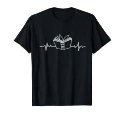 Herzschlag Lesen Buch Bücher Leser Bücher Bücherwurm T-Shirt von Leseratte Bücherfan Lesen Designs & Geschenke