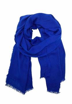 Leslii Bambus leichter dünner Schal Uni einfarbiger Schal (electric blue) von Leslii