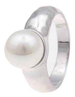 Leslii Damen-Ring Big Pearl Metalllegierung Größe 18mm und 19mm 250114149 RingSize 60 (19.1) von Leslii