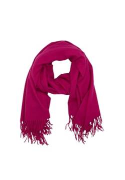 Leslii Damen-Schal Uni einfarbiger Schal weicher Fransen-Schal Accessoire (pink) von Leslii