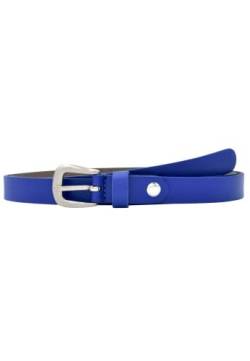 Leslii Premium Gürtel echter Leder-Gürtel 2cm blauer Gürtel Kalbs-Nappaleder Narbung Royal-Blau Größe 95 von Leslii