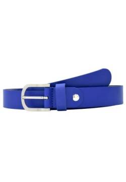 Leslii Premium Gürtel echter Leder-Gürtel 3cm blauer Gürtel Kalbs-Nappaleder Narbung Royal-Blau Größe 90 von Leslii