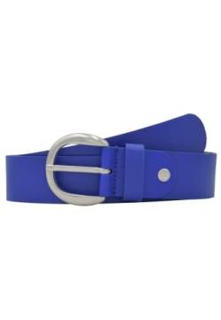 Leslii Premium Gürtel echter Leder-Gürtel Antik 4cm blauer Gürtel Kalbs-Nappaleder Narbung Blau Größe 85 von Leslii