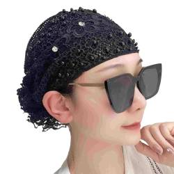 Lesunbak Spitzen-Haarband, Spitzen-Stirnbänder für Frauen | Stretch-Stirnband für Mädchen | Boho-elegante, breite Kopfbedeckung, Haarschmuck, Perlen-Accessoires, Spitzen-Haarbänder, Kopfbedeckung für von Lesunbak