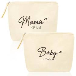 Lets Joy 2PCS Geschenke für Mama zur Geburt, Mama Kosmetiktasche Bag, Kosmetiktasche für Mama, Tragbare Reisetasche Kosmetiktasche Geschenk für Beste Mama der Ganzen Welt, Babyparty Geschenke von Lets Joy