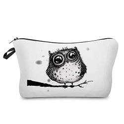 Modische Kulturtasche Kosmetikbeutel Schminktasche Make-Up Bag Kulturbeutel Wasserabweisend Originelle Print-Motive für Reisen, Urlaub und Alltag (Tiny Little Owl) von Leuchtbox