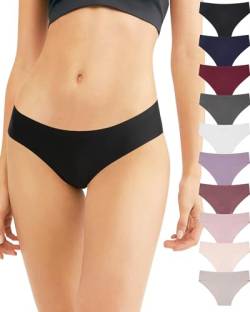 LEVAO Nahtlose Unterwäsche für Damen, keine Show freche Bikini-Höschen, atmungsaktiv, seidige Haptik, keine Slip-Linie, 10 Stück, 10er-Pack, mehrfarbig, S von Levao